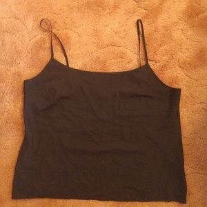 Sheer black crop tank.
